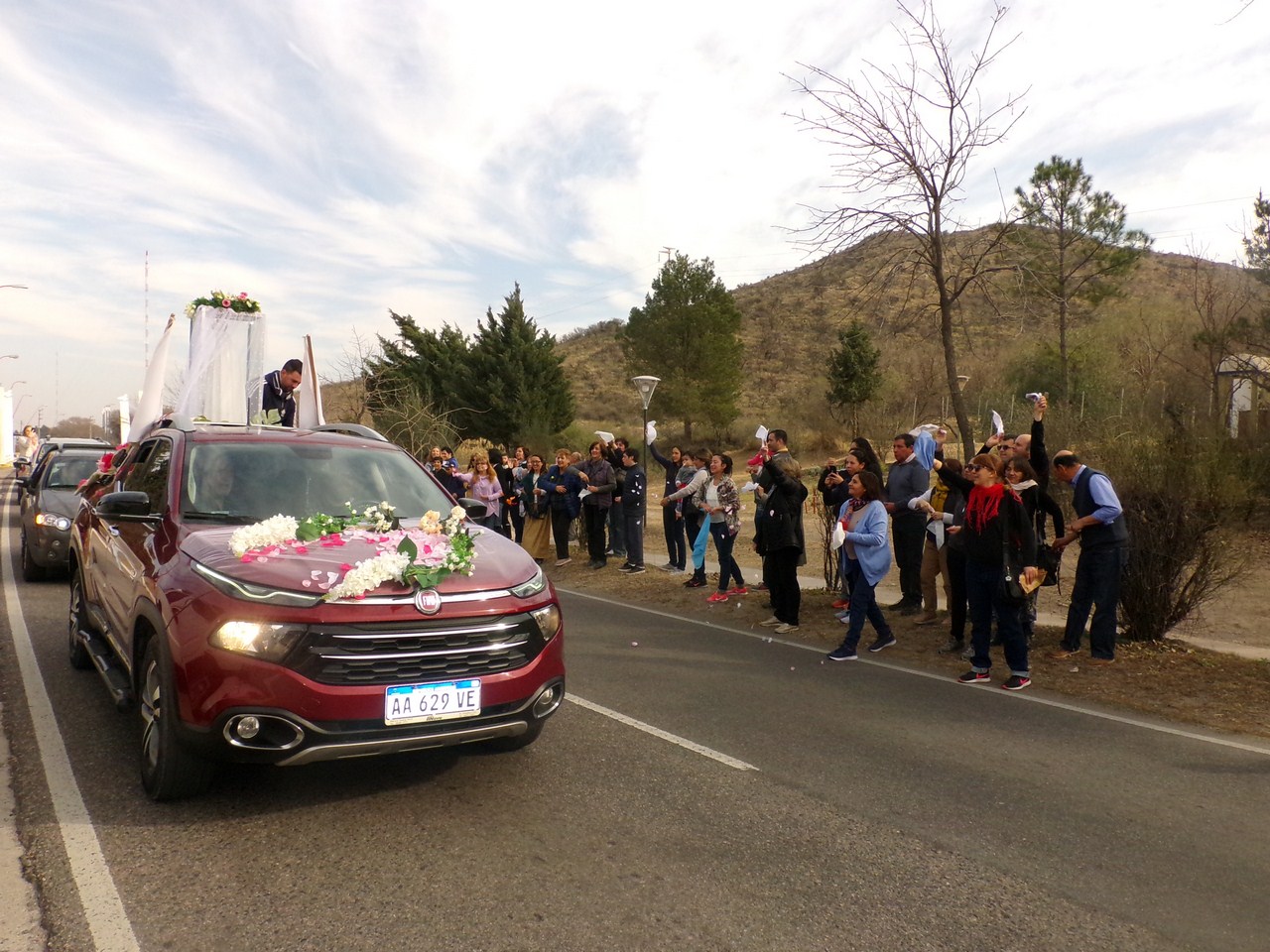 La Virgen Peregrina de Fátima llegó a Juana Koslay