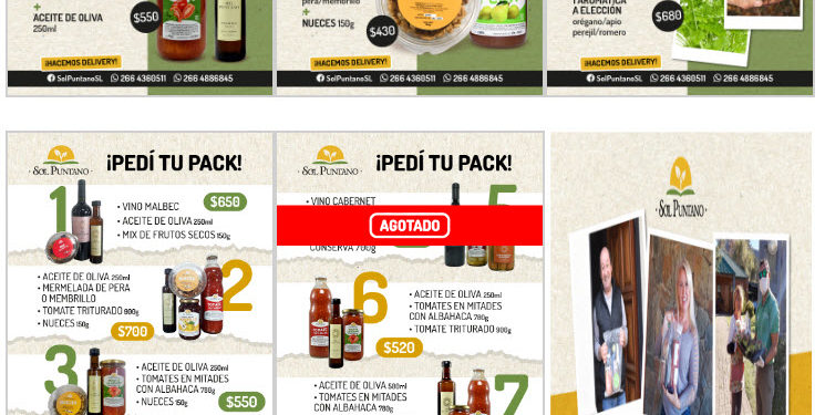 Sol Puntano continúa con las ofertas de productos locales y entrega a domicilio en Juana Koslay