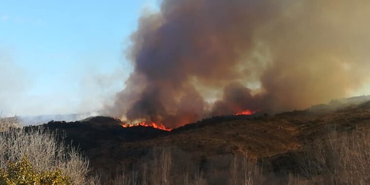 VIDEO: FUEGO SIN TREGUA. AHORA EN SIERRAS DE ESTANCIA GRANDE