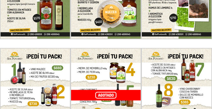 Nueva semana de productos de Sol Puntano entregando en La Punta, Juana Koslay, Potrero de los Funes y El Volcán