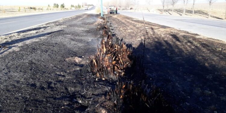 Otro incendio que fue sofocado esta vez por el cuartel de bomberos voluntarios de Juana Koslay