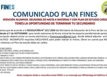 Plan Fines en Colegio 13 Prof Roberto Moyano