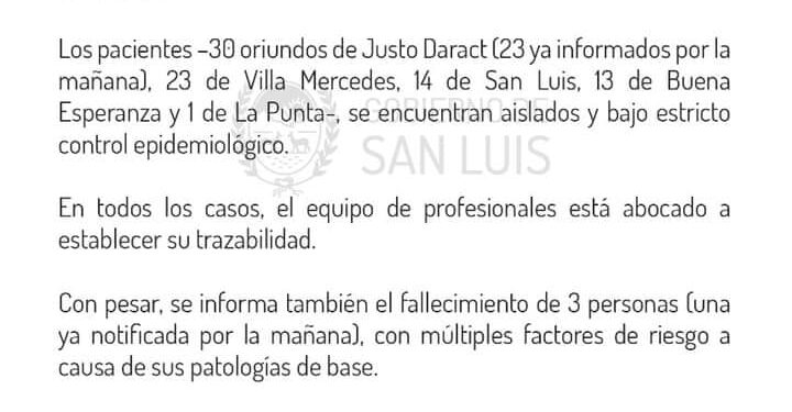 Comunicado del comité de Crisis 81 casos nuevos de Coronavirus.