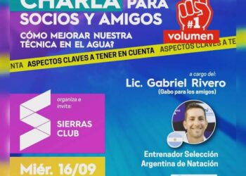 Sierras Club invita a charla sobre técnicas de natación