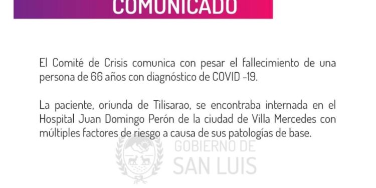 Comunicado Comité de Crisis: Nuevo fallecido por Coronavirus