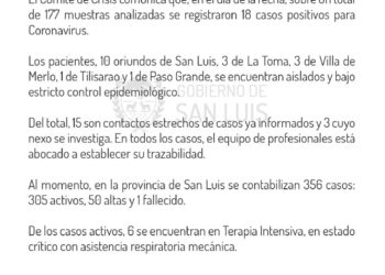 Parte del Comité de Crisis del día 08 de setiembre