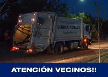 Día jueves 8 de octubre no habrá servicio de recolección.