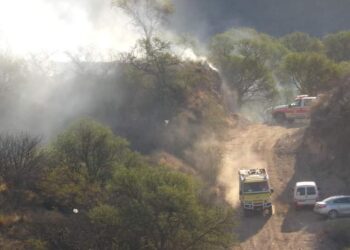 Se reactivó el fuego en ruta del Portezuelo
