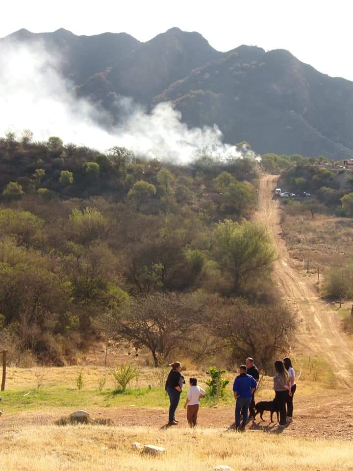 Se reactivó el fuego en ruta del Portezuelo