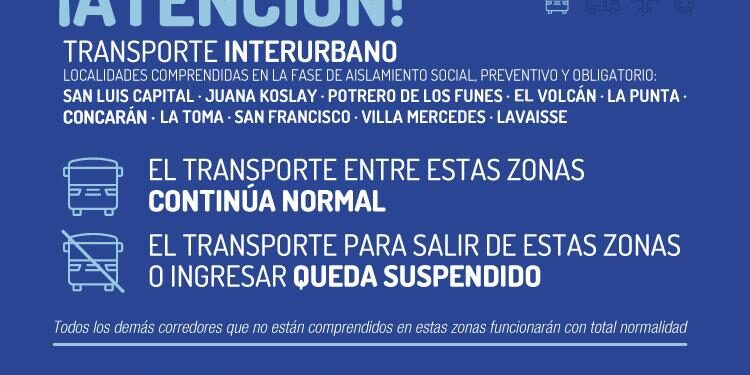 CÓMO SERÁN LAS FRECUENCIAS DEL TRANSPORTE INTERURBANO DURANTE LA FASE 1 FLEXIBILIZADA