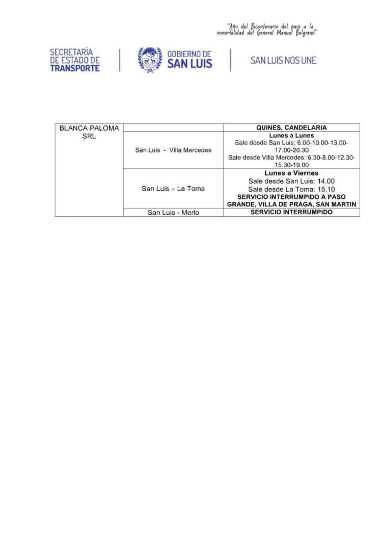 CÓMO SERÁN LAS FRECUENCIAS DEL TRANSPORTE INTERURBANO DURANTE LA FASE 1 FLEXIBILIZADA