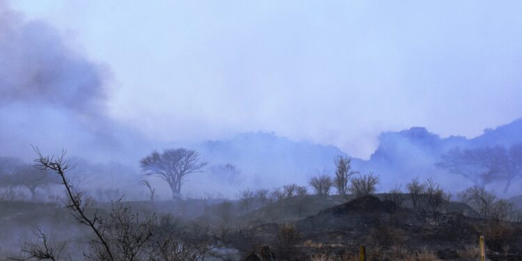 Redujeron la magnitud del incendio en Los Puquios