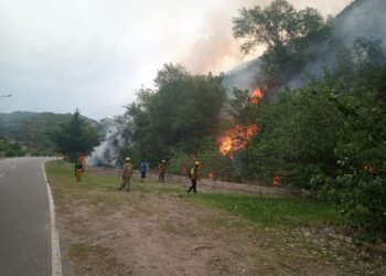 Fue extinguido el incendio en zona de Cuesta del Gato