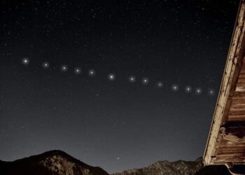 Nuevo paso visible de los satélites StarLink