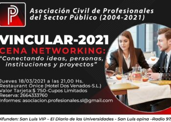 “Víncular-2021”, la primera Cena Networking organizada por la Asociación Civil de Profesionales del Sector Público.