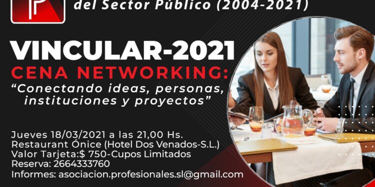“Víncular-2021”, la primera Cena Networking organizada por la Asociación Civil de Profesionales del Sector Público.