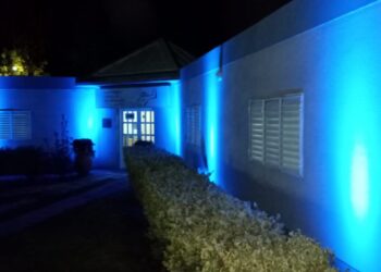 El edificio del Concejo Deliberante se iluminó de azul para conmemorar el Día Mundial de la Concienciación sobre el Autismo