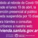 Vivienda suspende por 15 días la atención presencial al público