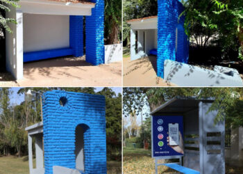 El municipio de Juana Koslay reacondiciona los refugios de las paradas de colectivos