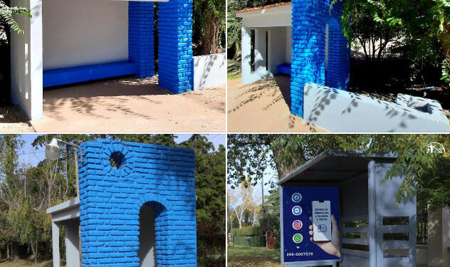 El municipio de Juana Koslay reacondiciona los refugios de las paradas de colectivos