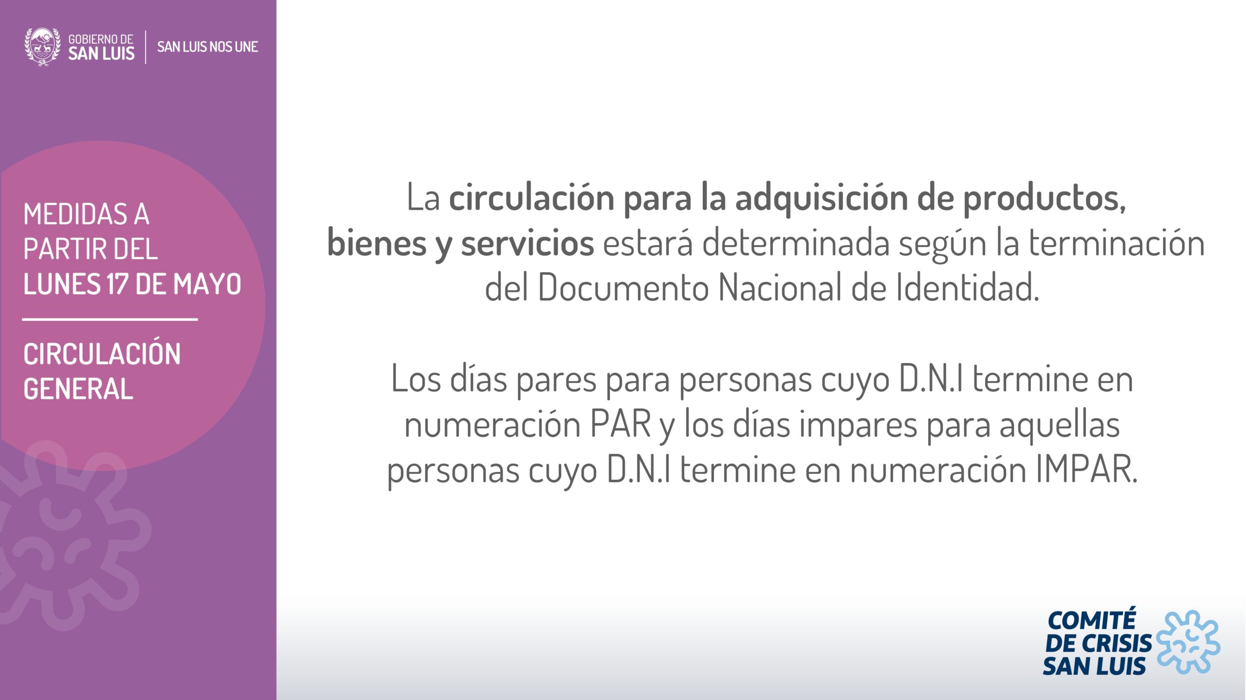 IMPORTANTE: MEDIDAS DISPUESTAS HOY POR EL COMITÉ DE CRISIS Y QUE ESTARÁN VIGENTES POR 15 DÍAS