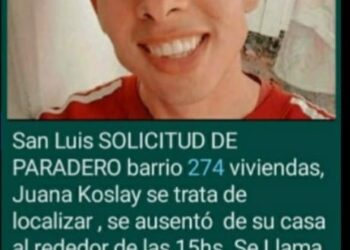 SE BUSCA PARADERO DE JOVEN DEL BARRIO 274 VIVIENDAS DE NUESTRA CIUDAD