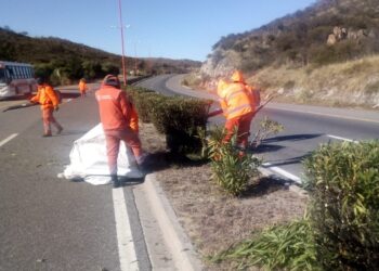 Intensifican tareas de limpieza y desmalezado en rutas 20, 9, Los Puquios y perilago Cruz de Piedra