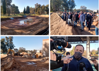 El intendente de Juana Koslay recorrió el avance de obra de la próxima estación de servicio a inaugurarse en la ciudad