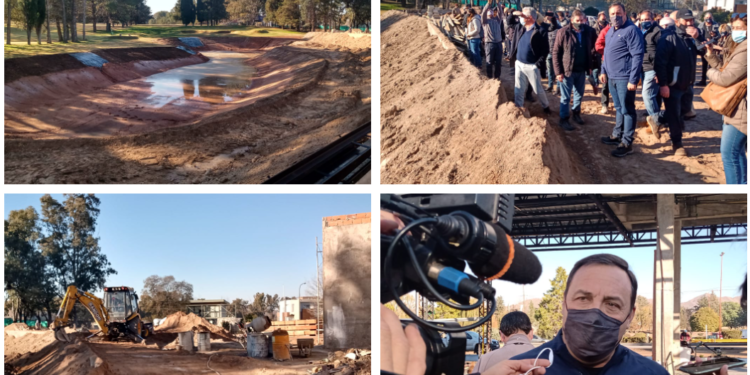 El intendente de Juana Koslay recorrió el avance de obra de la próxima estación de servicio a inaugurarse en la ciudad