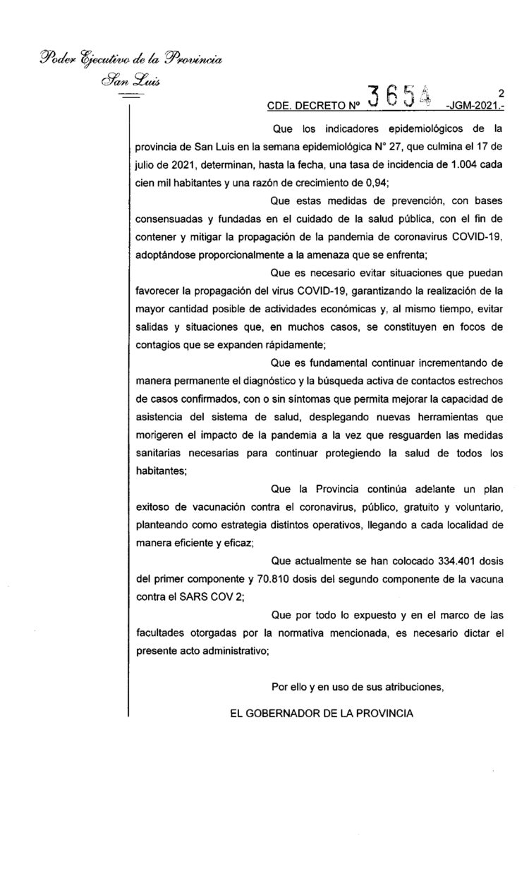 Nuevas medidas: liberan actividades y amplían horarios de circulación