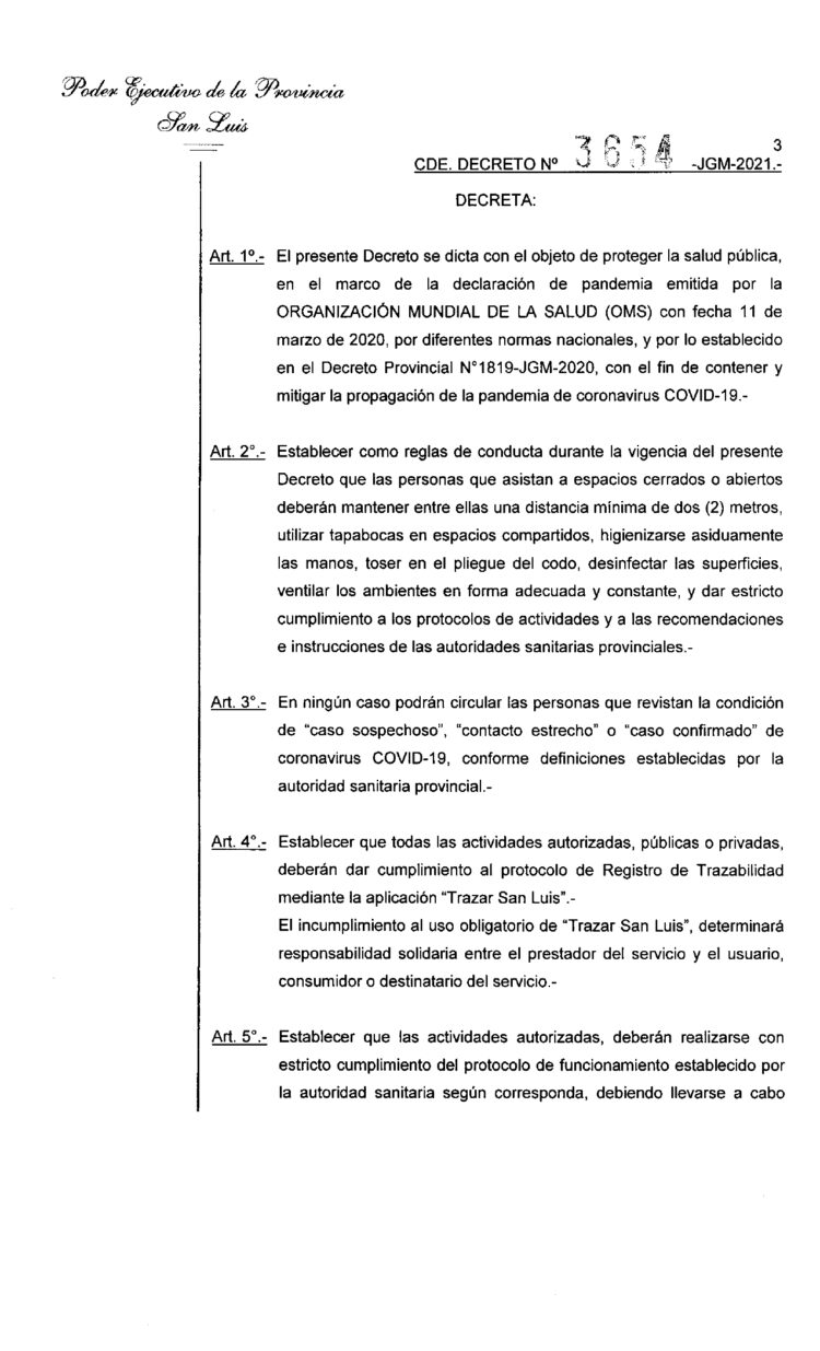 Nuevas medidas: liberan actividades y amplían horarios de circulación