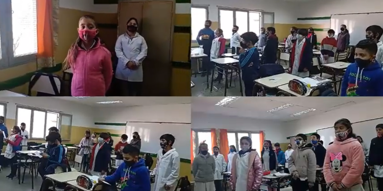 La escuela 264 Martín Pueyrredón hizo un acto virtual en homenaje a San Martín