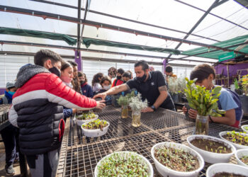 Estudiantes de la Escuela Generativa “Horizonte” visitaron el vivero del Cruz de Piedra