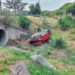 Vuelco de vehículo en autopista Los Puquios
