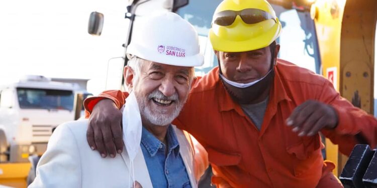 El gobernador junto al ministro de obras públicas de la Nación supervisaron el avance de la obra del Acueducto La Florida II que beneficiará a San Luis, Juana Koslay y La Punta.