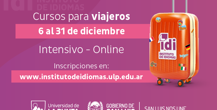 Instituto de Idiomas: abren las inscripciones para el Curso de Viajeros