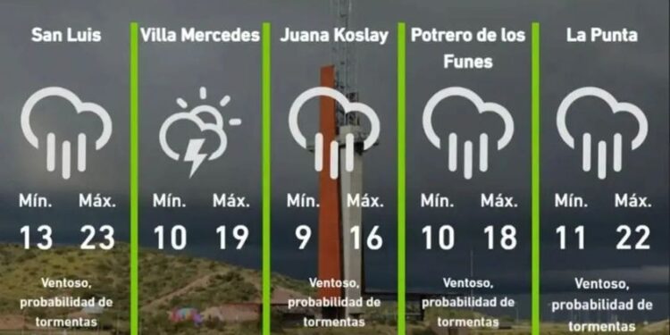 Continuará el descenso de temperatura para Juana Koslay y alrededores