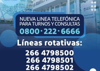 El Hospital “Dr. Ramón Carrillo” pone a disposición un 0800 y lineas rotativas para consultas y gestión de turnos.