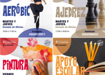 Nuevos talleres siguen sumandosé en la Escuela de Oficios y en el Centro Cultural de Juana Koslay.