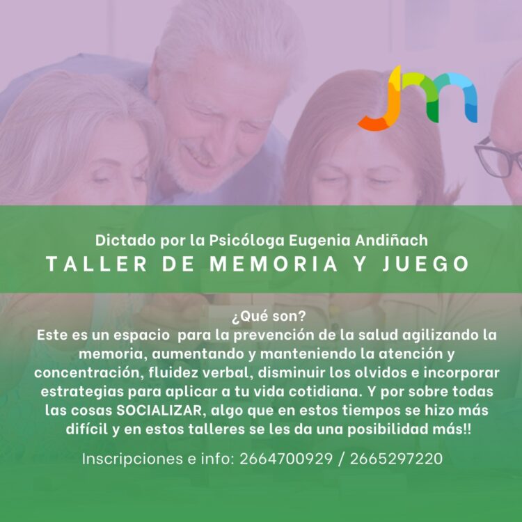 Inician talleres de memoria para Adultos Mayores