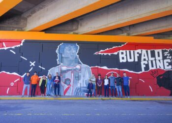 Pintaron un mural en homenaje al Búfalo Funes en la autopista Los Puquios