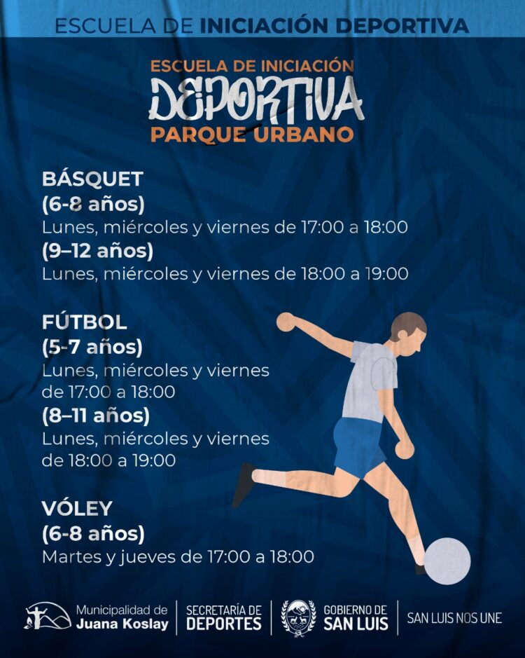 Ya están en marcha las escuelas deportivas del Gobierno provincial. ¿Cuáles son y dónde se dan?