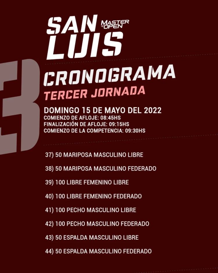 Realizarán en el Sierras Club la cuarta edición del M2O de Natación