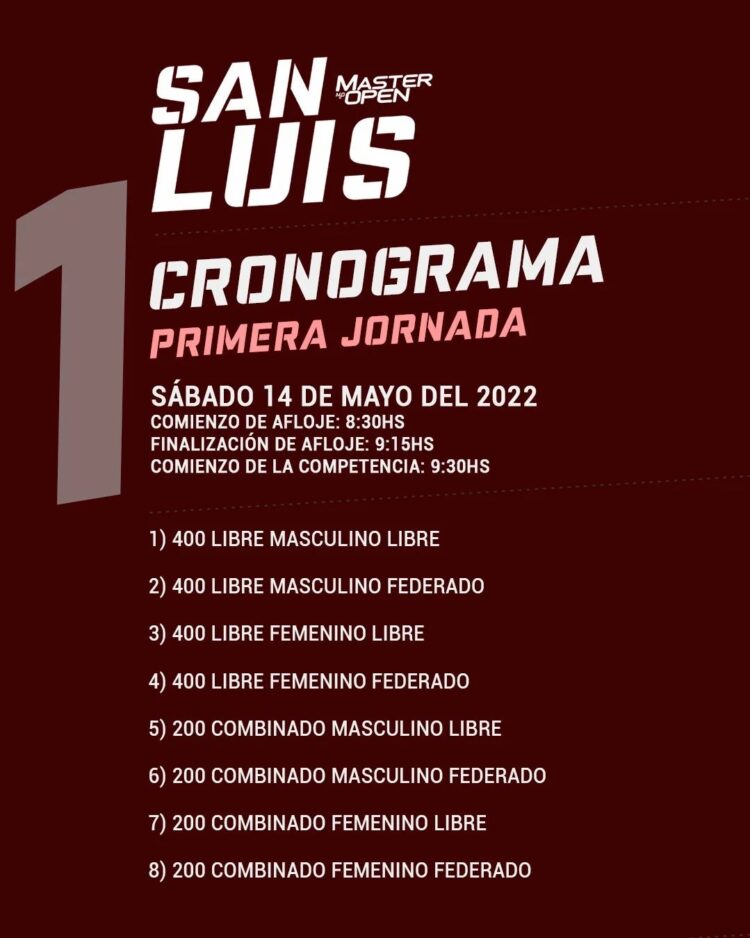 Realizarán en el Sierras Club la cuarta edición del M2O de Natación