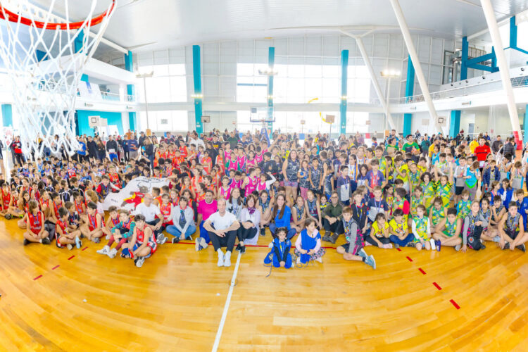 Niños del taller de básquet del Parque Urbano de Juana Koslay participaron en el 1° Encuentro Provincial de Mini Básquet en el Campus ULP