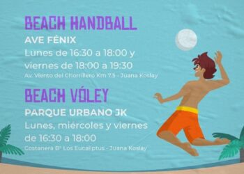 Llegaron los juegos de playa en el Parque Urbano