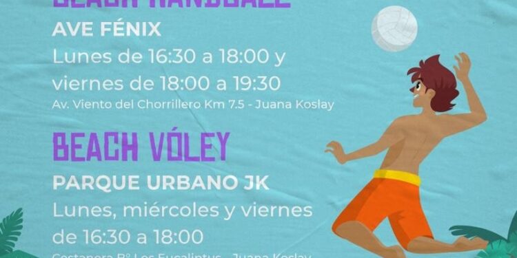 Llegaron los juegos de playa en el Parque Urbano