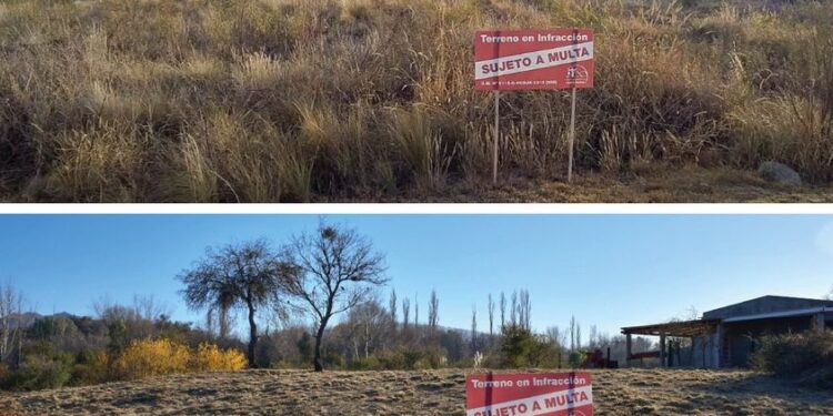 LA MUNICIPALIDAD CONTINÚA CON LA LIMPIEZA DE LOS TERRENOS BALDÍOS PRIVADOS MULTANDO A SUS PROPIETARIOS