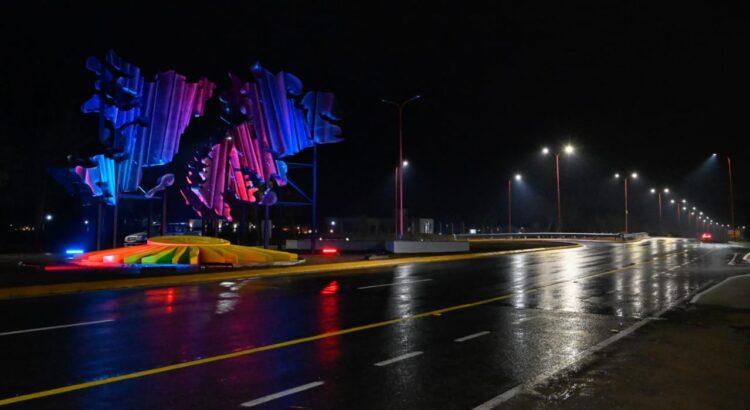 El Gobierno provincial inauguró la rotonda y el camino de interconexión entre el barrio 274 Viviendas y la zona comercial de Juana Koslay