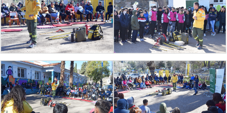 Más de 100 estudiantes de El Volcán aprendieron sobre prevención de incendios forestales